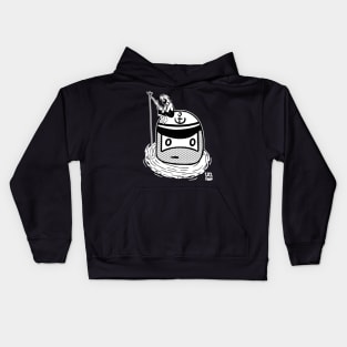 Fishing Ninja - B&W Kids Hoodie